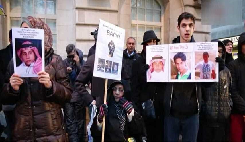 تحصن مقابل سفارت عربستان در لندن + عکس