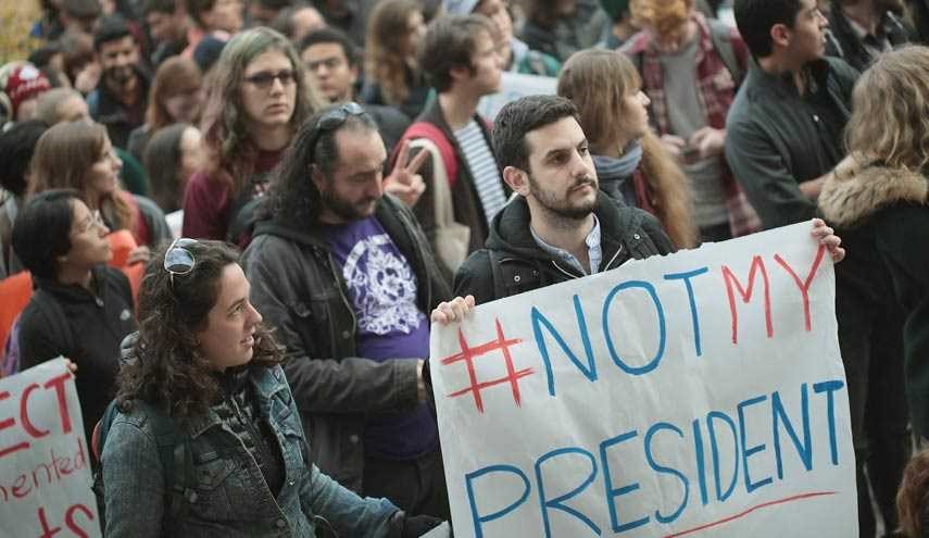 تظاهرات معترضان به ترامپ در ایالت کالیفرنیا