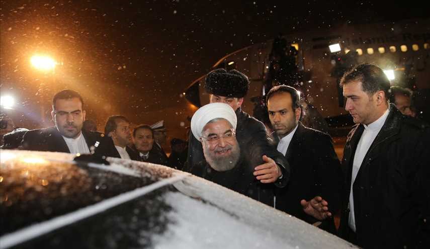 الرئيس الإيراني الدخول إلى عاصمة كازاخستان