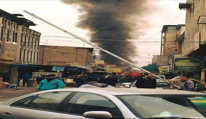 بالصور...قتلى جرّاء  تفجيرين إرهابيين استهدفا سوقا شعبية وسط العاصمة بغداد