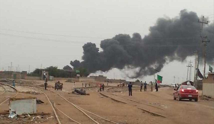 بالصور ..تلوث أجواء مدينة البصرة بالنفط المستخرج !!!