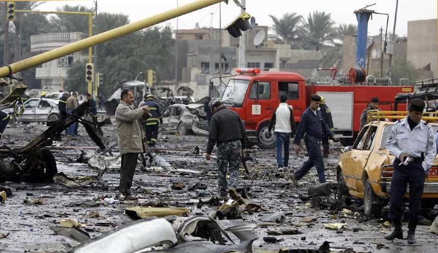 تصاویر ... آنچه پس از انفجار امروز در بغداد باقی ماند