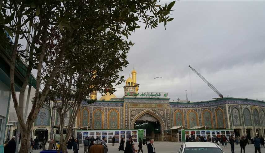 بالصور ..وقت الغروب في العتبة العباسية المقدسة في كربلاء