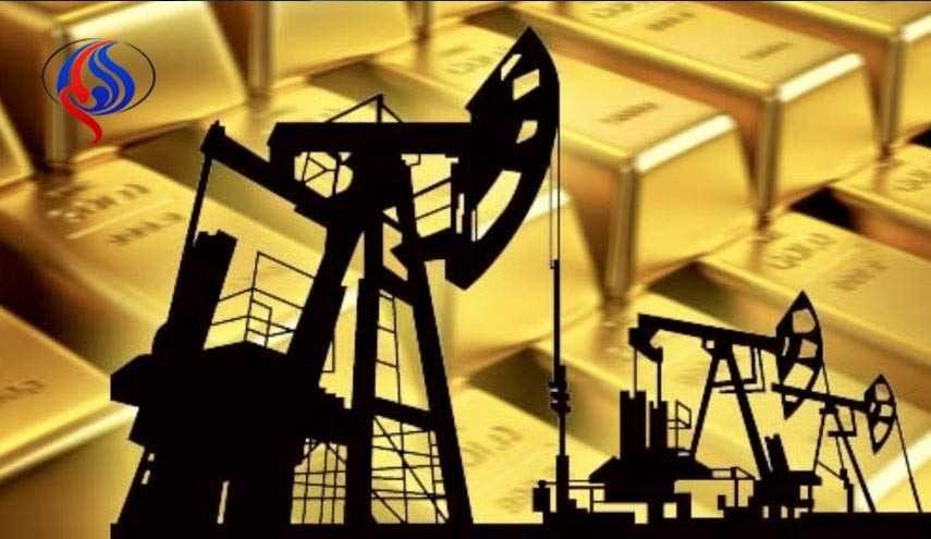 کاهش بهای نفت و ثبات نسبی فلز زرد