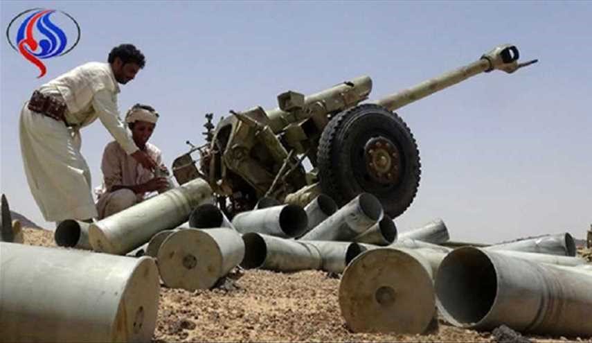 هلاکت فرمانده متجاوزان در حمله توپخانه ارتش یمن