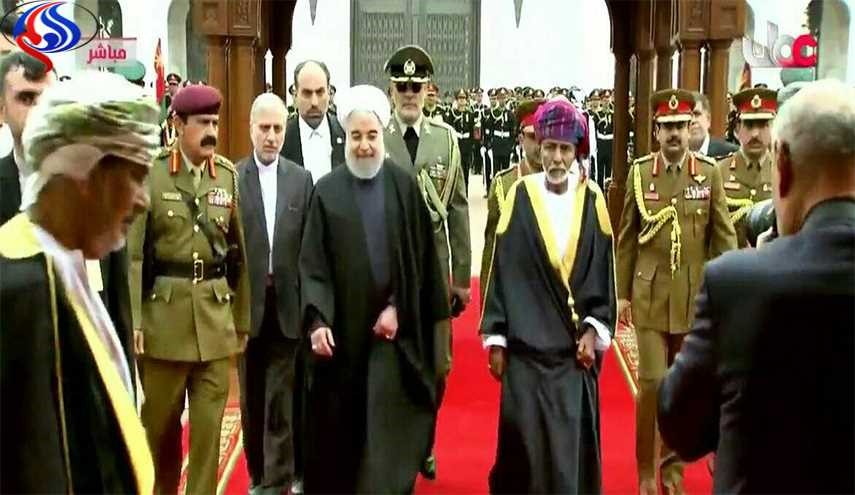 استقبال رسمی سلطان قابوس از دکتر روحانی‎ ‎ +عکس