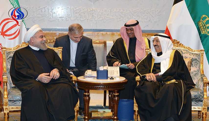 امير الكويت يستقبل الرئيس روحاني رسميا