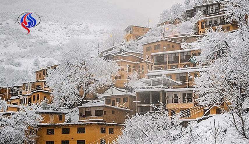 نمای برفی زیبا از شهر ماسوله+ عکس