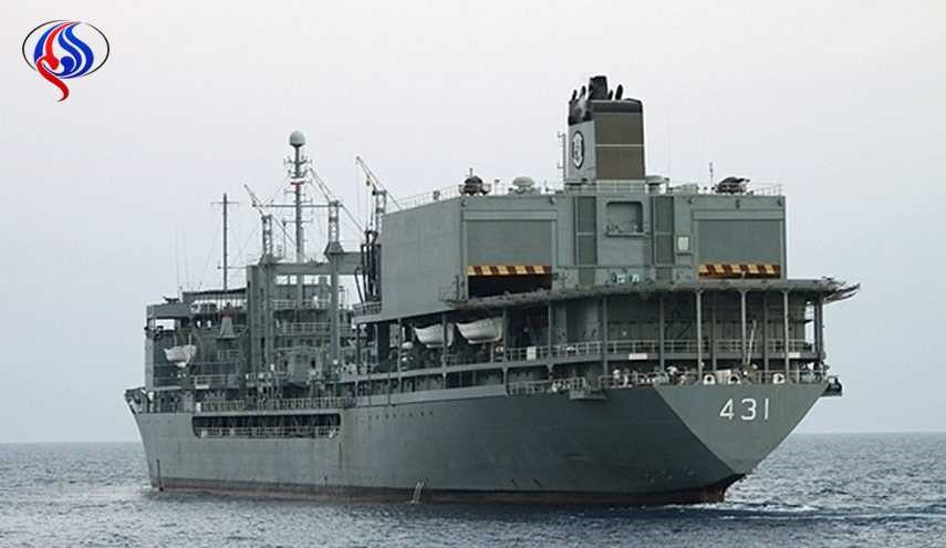 سفينة خارك الايرانية الحربية العملاقة تشارك في المناورات + صور