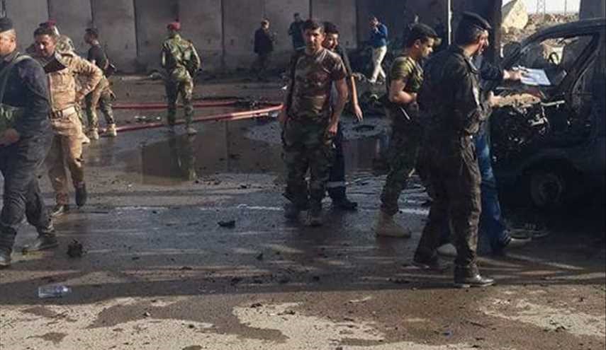 بالصور..فوج طواريء الأنبار يفجّر سيارة مفخخة مع سائقها الارهابي غربي مدينة الرمادي العراقية