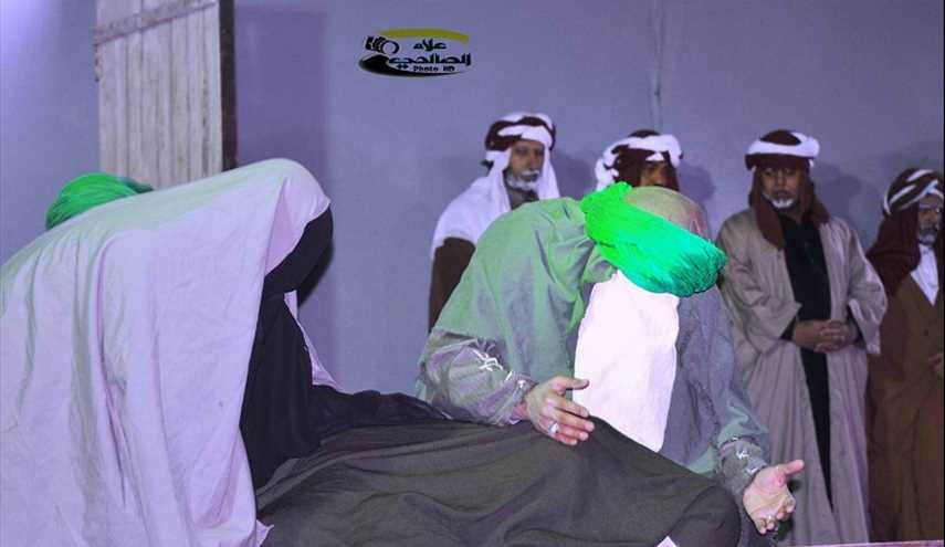 بالصور..مسرحية تمثيلية لقصةاستشهاد السيدة فاطمة الزهراء (ع) مقامة من قبل لجنة احياء الشعائر الدينية في الناصرية العراقية