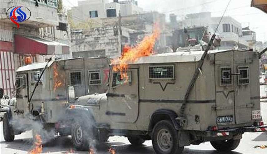حمله فلسطینیان به خودروی نظامی صهیونیستها
