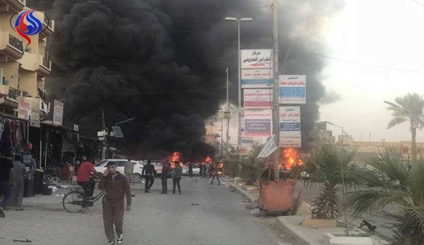 7 شهداء و 43 جريحا في تفجير إرهابي بشارع الأطباء تكريت+صور