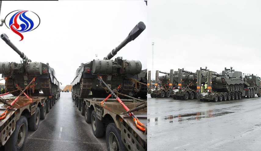دبابات بريطانية تصل استونيا لتعزيز دفاعات الاطلسي امام روسيا +صور