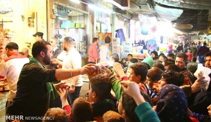آلاف الزوار في مرقد السيدة زينب عليها السلام لإحياء ذكرى وفاتها /صور