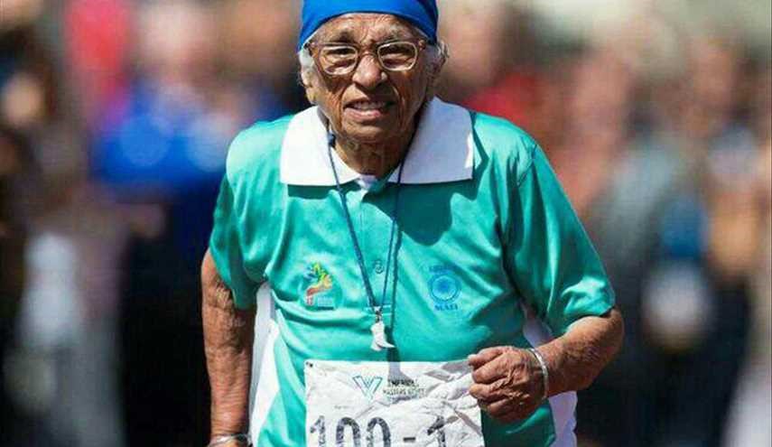 پیرزن 101 ساله مدال طلای دوی 100 مترجهان را کسب کرد