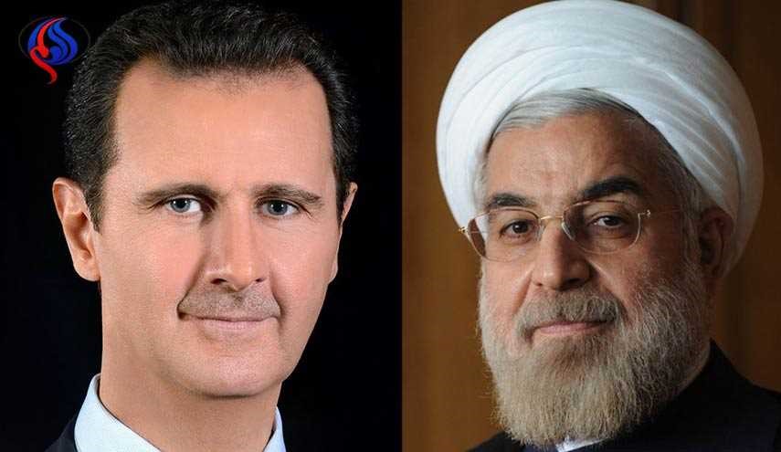 الرئيس روحاني يهنئ الرئيس الاسد بمناسبة 