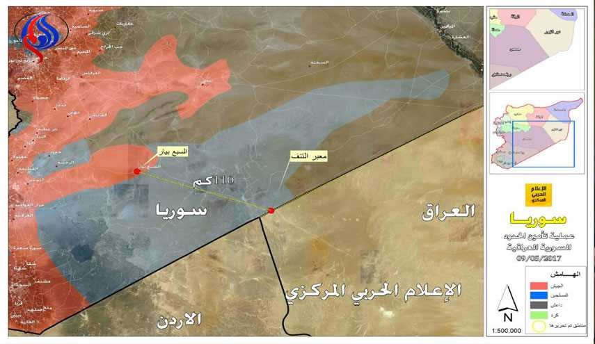 بالخريطة.. إنجاز المرحلة الاولى من عملية تأمين الحدود السورية-العراقية