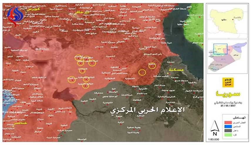 بالصورة.. خريطة سيطرة الجيش وتقدمه بريف حلب الشرقي