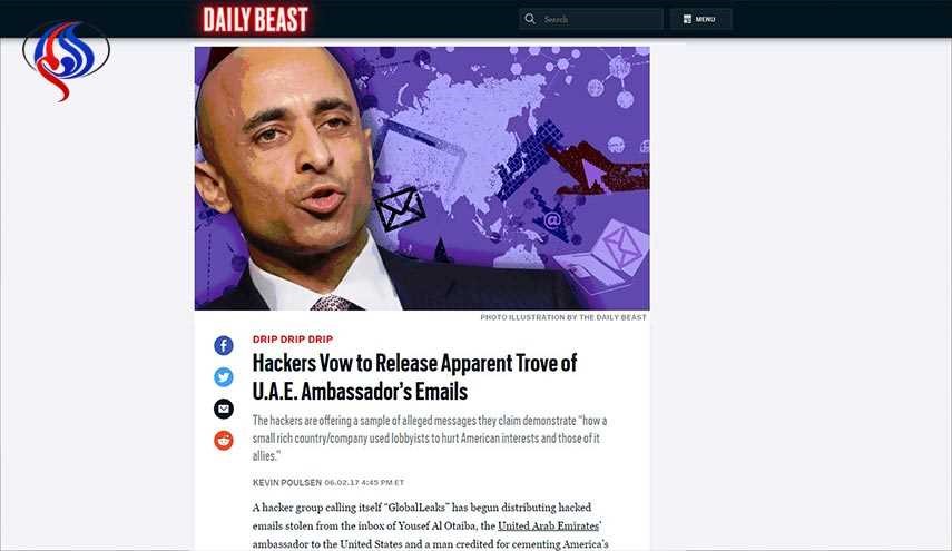 ایمیل سفیر امارات در آمریکا هک شد؛ اطلاعات مهم درز کرد