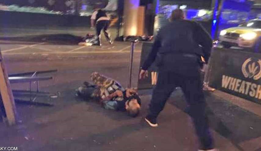 صورة لجثة عليها قنابل لمشتبه به بهجوم لندن