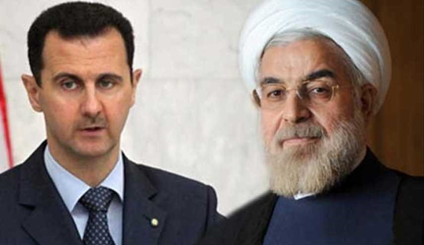الأسد يعزي روحاني ويؤكد تضامن سوريا مع ايران ضد الارهاب