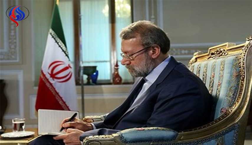 لاريجاني يبعث برسالة إلى رؤساء البرلمانات في الدول الإسلامية