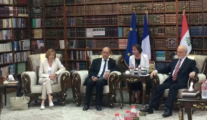 بالصور: الجعفري يستقبل وزيري الخارجية والدفاع الفرنسيين
