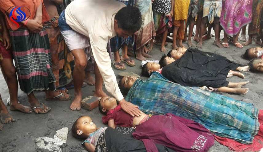وقفة إحتجاجية لإدانة المجازر بحق مسلمي ميانمار في قم المقدسة