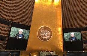 فیلم / سالن مجمع عمومي سازمان ملل هنگام سخنراني روحانی