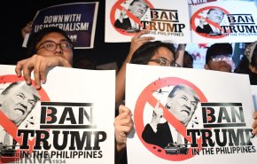 تظاهرات مردم فیلیپین علیه سفر ترامپ به این کشور