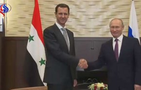 بشار اسد رئيس جمهور سوريه با پوتين در شهر سوچی روسیه ديدار کرد