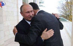 بالصور .. بوتين يحتضن الأسد في روسيا