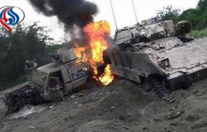 انهدام خودروهای آل سعود در یمن 