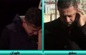 بالفيديو...مراسل قناة العالم حسين مرتضى يذرف الدموع أثناء تكريمه