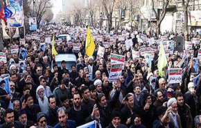 شاهد ايران اليوم..تجمهر الشعب في مواجهة أعمال الشغب 