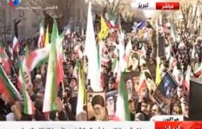 تظاهرات مردم تبریز علیه آشوبگران  و اغتشاش گران+فیلم