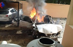 شاهد الصور الأولى لانفجار سيارة في منطقة صيدا بلبنان