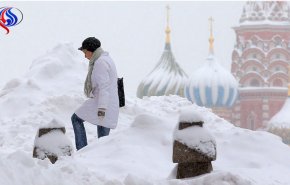 بارش برف بی سابقه در مسکو