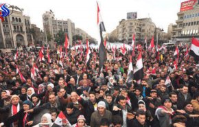 تجمع مردم سوریه علیه حضور آمریکا در کشورشان
