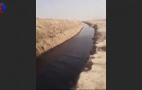 فيديو غريب لنهر نفطي من البوكمال إلى العراق... فما هي القصة؟!