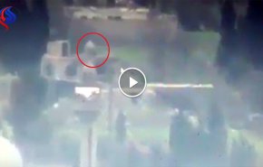 شاهد؛ لحظة تدمير الجيش السوري مربض هاون للمسلحين بمحيط دمشق