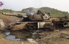 تدمير دبابة ابرامز سعودية في جبهة جيزان