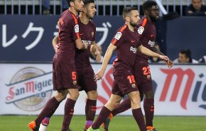 برشلونة يبتعد بالصدارة بثنائية في شباك ملقة