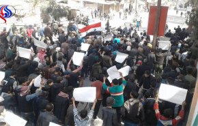تظاهرات مردم غوطه شرقی علیه تروریستها+عکس