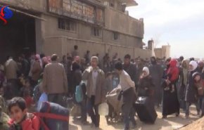 تصاویر اختصاصی شبکه العالم از خروج غیر نظامیان از حموریه