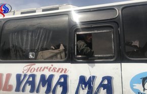 خروج آخرین اتوبوس های "جیش الاسلام" از دوما + عکس