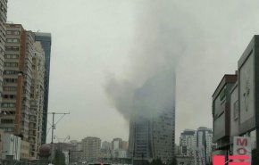 برج ترامپ در باکو آتش گرفت