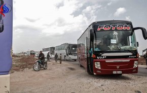 انتقال تروریست ها با 57 دستگاه  از شهرک های یلدا و بیت سحم و ببیلا به سمت شمال سوریه