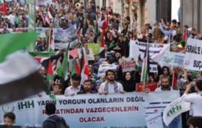 تظاهرات ضدصهیونیستی در ترکیه 